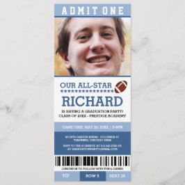 Football Graduation Party nodigt uit Kaart