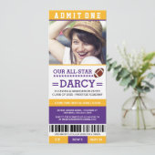 Football Graduation Party nodigt uit Kaart (Staand voorkant)