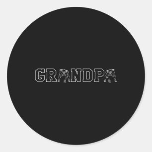 Football Grandpa Gramps Grandparent Day Tackle Co Ronde Sticker