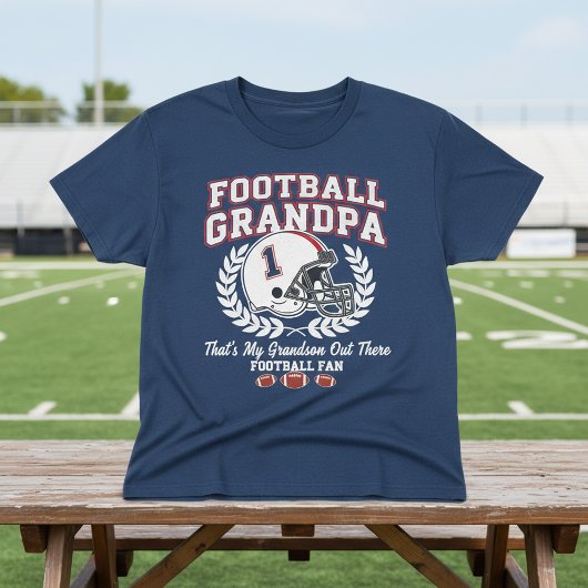 Football Grandpa That's My Grandson Out T-shirt