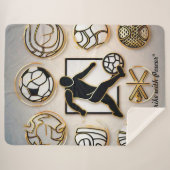 "Football Graphic Designs" Sherpa Deken (Voorkant (horizontaal))