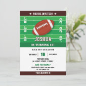 Football Green Black verjaardagsfeestje Kaart (Staand voorkant)