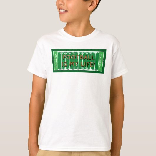 Football Green Field BACKSIDE Player Nummer T-shirt (Voorkant)