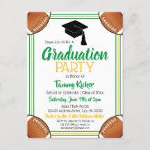Football Green & Gold Graduation Party