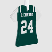 Football Green & White Jersey Ornament (voorkant)
