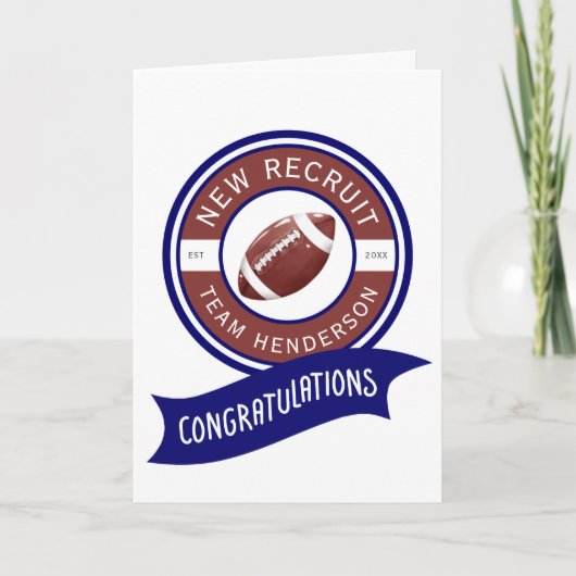 Football Gridiron Gefeliciteerd Baby Groet Kaart (Voorkant)