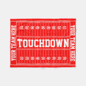 Football Gridiron Jouw tekst en kleur Fleece Deken (Voorkant (Horizontaal))