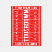 Football Gridiron Jouw tekst en kleur Fleece Deken (Voorkant)