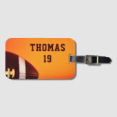 Football Gridiron Sports Persoonlijke naam Bagagelabel (Voorkant (horizontaal))