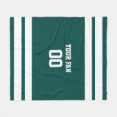Football Groen & Wit Gepersonaliseerd Fleece Deken (Voorkant (Horizontaal))