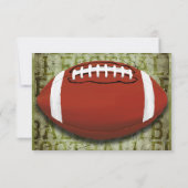 Football  Groene Grunge Dank u wel Bedankkaart (Achterkant)