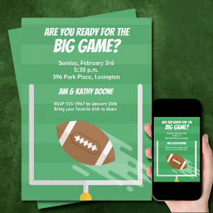 Football Grote Game Watch Party Kaart