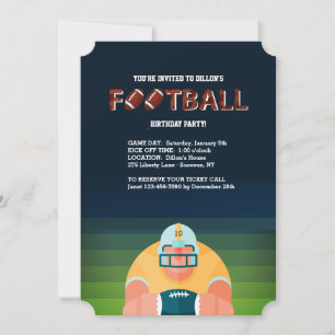 Football Guy Invitation Kaart