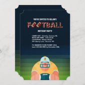 Football Guy Invitation Kaart (Voorkant / Achterkant)
