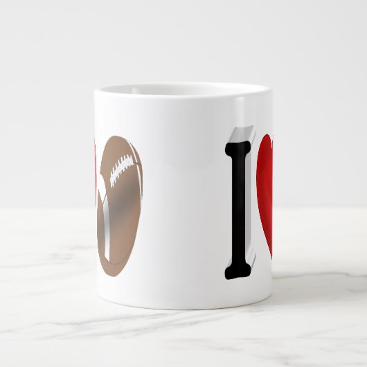 Football halve tekst Giant Coffee Mok (Voorkant)