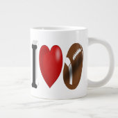 Football halve tekst Giant Coffee Mok (Rechts)