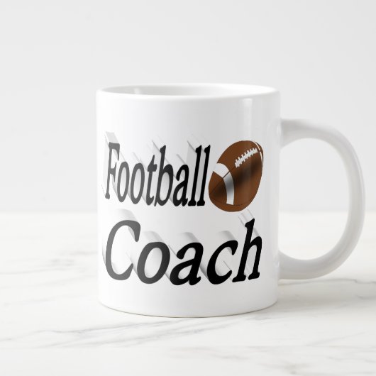 Football halve tekst grote koffiekop (Rechts)