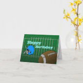 Football Happy Birthday Day Kaart (Gele Bloem)