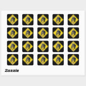 Football: harde Petten Vierkante Sticker (Vel)