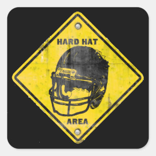 Football: harde Petten Vierkante Sticker