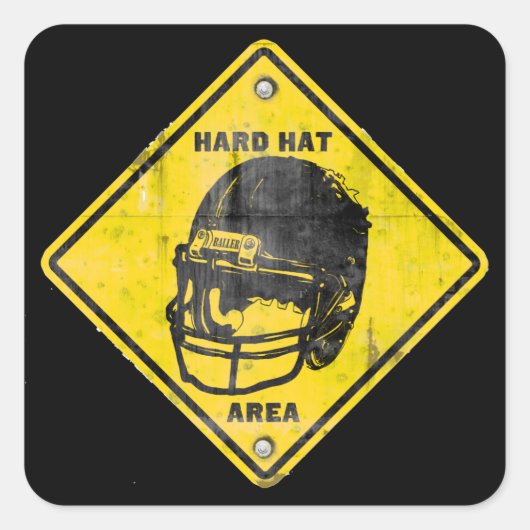 Football: harde Petten Vierkante Sticker (Voorkant)