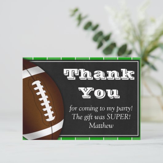 Football Hartelijk dank voor Footballs ventilatore Bedankkaart (Staand voorkant)