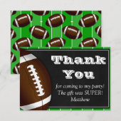 Football Hartelijk dank voor Footballs ventilatore Bedankkaart (Voorkant / Achterkant)