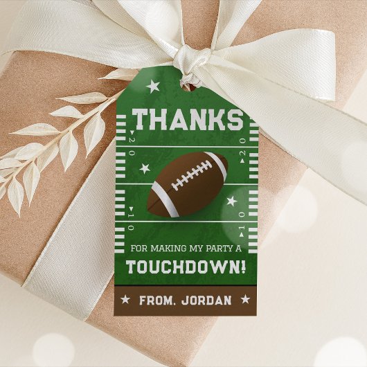 Football Hartelijk dank voor het pleidooi Cadeaulabel