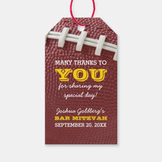 Football - Hartelijk dank voor uw voordraag Cadeaulabel (Voorkant)