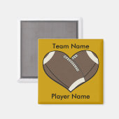 Football hartmagneet magneet (Voorkant / Achterkant)
