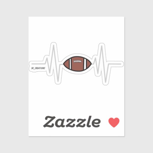 Football hartslag sticker (Vel)