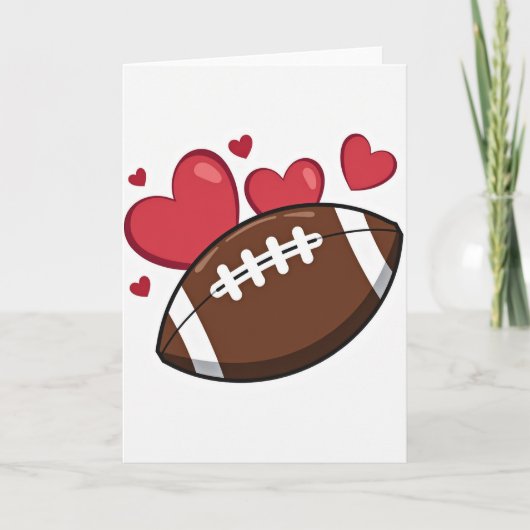 Football Hearts Delightful Card Kaart (Voorkant)