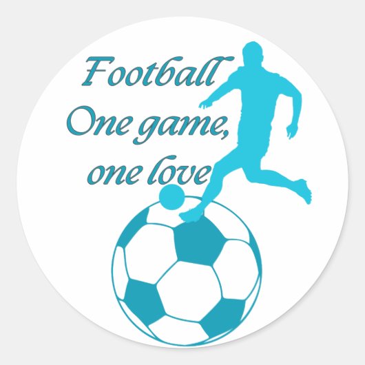 Football heerlijk spel ronde sticker (Voorkant)