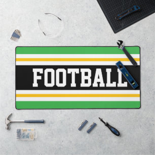 FOOTBALL Heldergroen Zwart Geel Racing Stripes Bureaumat