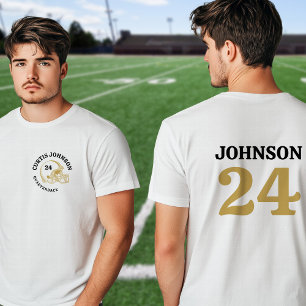 Football Helm Aangepaste naam en nummer T-shirt