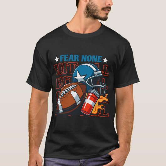 Football Helm Fire Burst T-shirt (Voorkant)