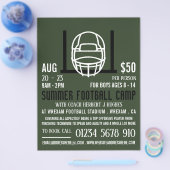 Football Helm & Goal, Football Camp Adverteren Flyer (Enkel)