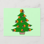 Football Helm Kerstboom Feestdagenkaart (Voorkant)