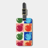 Football Helm Pop Art Travel Bagagelabel (Voorkant verticaal)