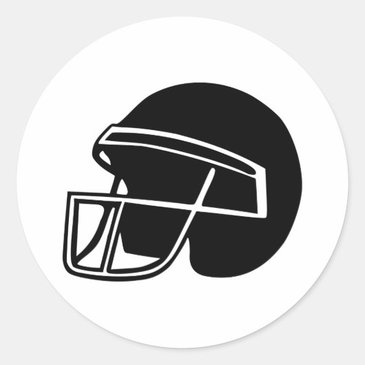 Football - Helm Ronde Sticker (Voorkant)