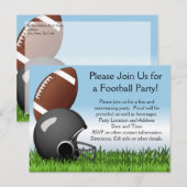 Football Helmet/Ball Uitnodiging Briefkaart (Voorkant / Achterkant)