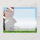 Football Helmet/Ball Uitnodiging Briefkaart (Achterkant)