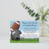 Football Helmet/Ball Uitnodiging Briefkaart (Staand voorkant)