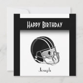 Football Helmet Birthday Party Invitation Kaart (Voorkant)