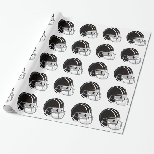 Football Helmet Cadeaupapier (Uitgerold)