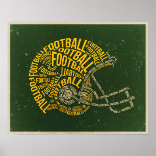 Football Helmet Poster