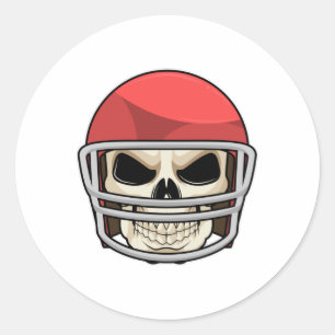 Football Helmet Ronde Sticker