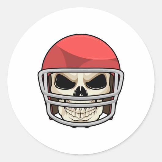 Football Helmet Ronde Sticker (Voorkant)