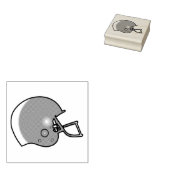 Football Helmet Rubberstempel (Gestempeld)