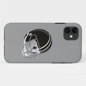 Football Helmet Silver Case-Mate iPhone Case (Achterkant (horizontaal))